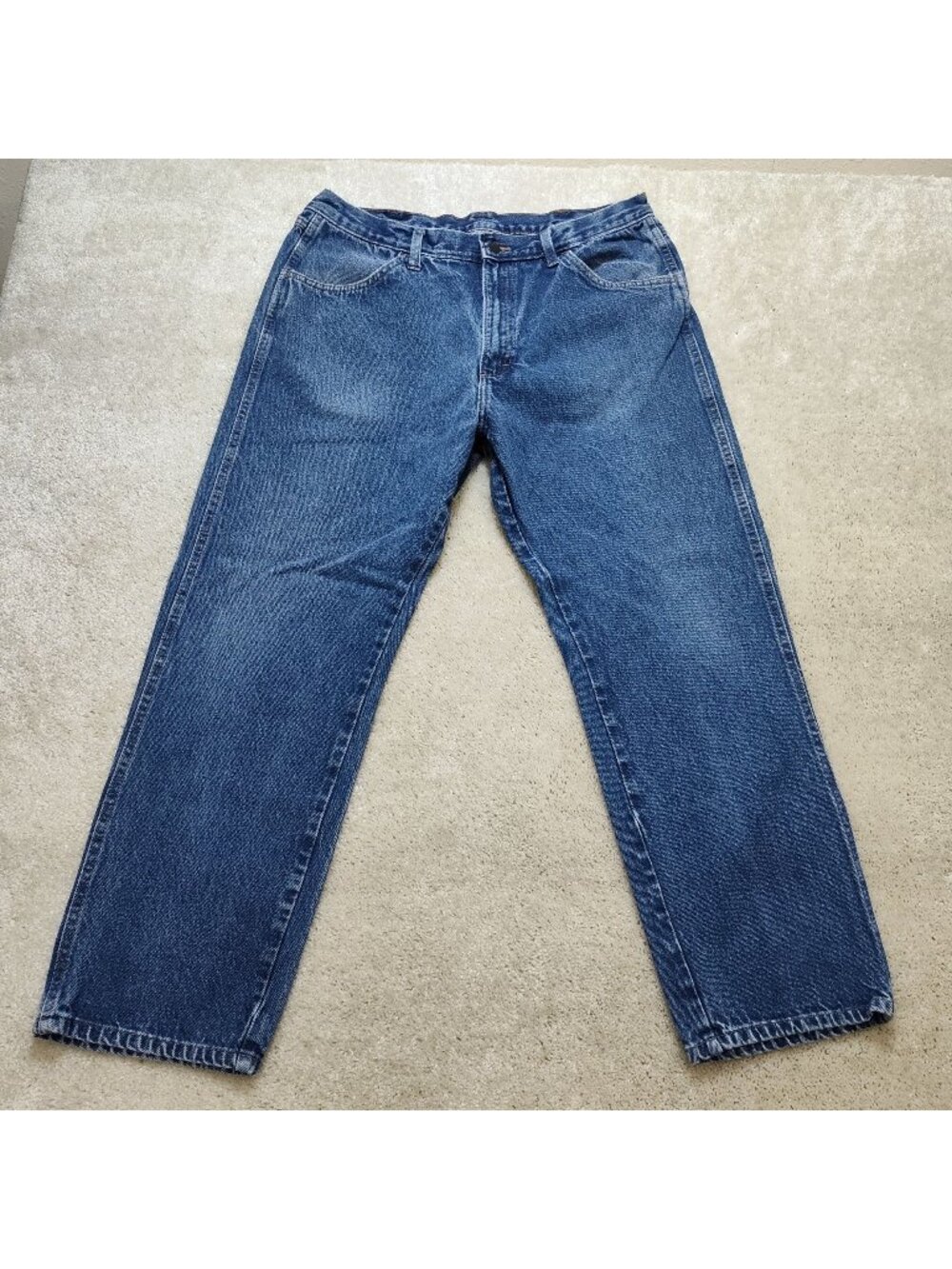 Rustler Mens Jean 34x28 Regular Fit Stonewash Denim 100% Cotton Size Tag Missing